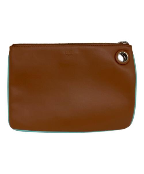 FENDI（フェンディ）FENDI (フェンディ) Triplette Leather Pouch ホワイトの古着・服飾アイテム