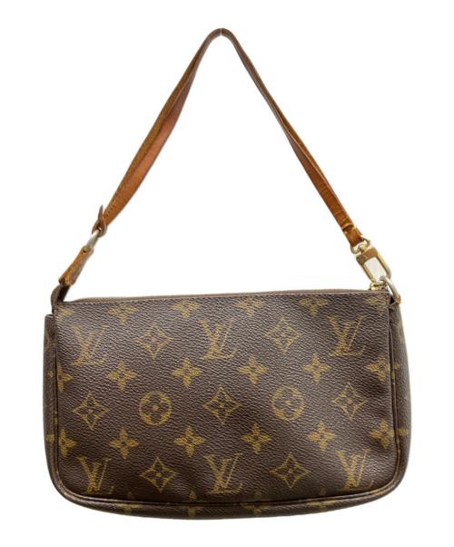 LOUIS VUITTON（ルイ ヴィトン）LOUIS VUITTON (ルイ ヴィトン) ポシェット アクセソワール ハンドバッグ ブラウンの古着・服飾アイテム