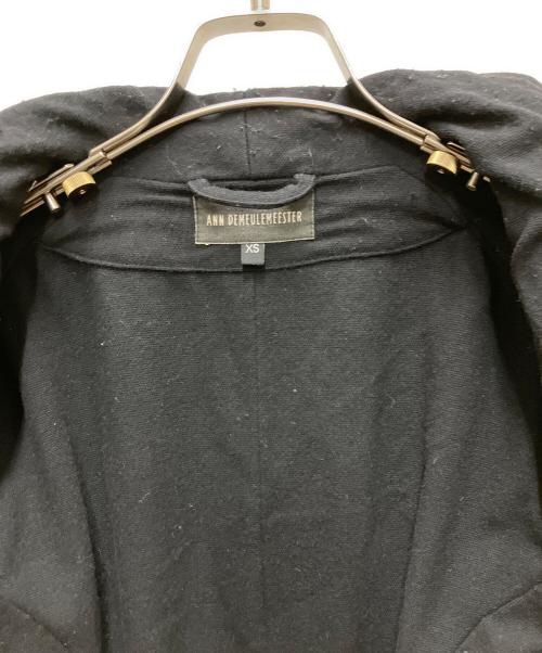 ANN DEMEULEMEESTER（アンドゥムルメステール）ANN DEMEULEMEESTER (アンドゥムルメステール) ショールカラージャケット ブラック サイズ:XSの古着・服飾アイテム