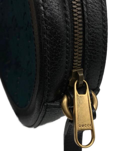 GUCCI（グッチ）GUCCI (グッチ) GGベルベット ラウンドショルダーバッグ ブラックの古着・服飾アイテム
