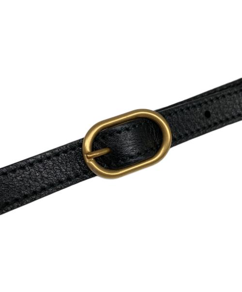 GUCCI（グッチ）GUCCI (グッチ) GGベルベット ラウンドショルダーバッグ ブラックの古着・服飾アイテム