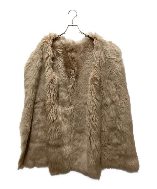 MaxMara（マックスマーラ）MaxMara (マックスマーラ) リアルムートンジレ ベージュ サイズ:36の古着・服飾アイテム