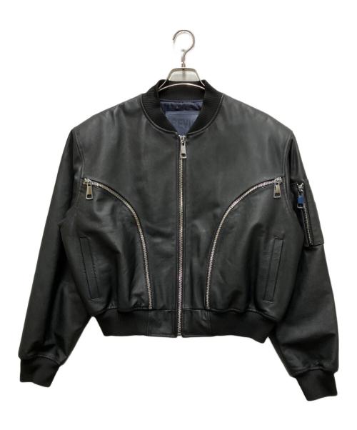 BEVIS（ベヴィス）BEVIS (ベヴィス) ジップデザイン レザージャケット ブラック サイズ:Ｓの古着・服飾アイテム