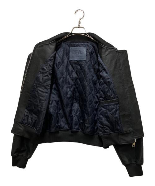 BEVIS（ベヴィス）BEVIS (ベヴィス) ジップデザイン レザージャケット ブラック サイズ:Ｓの古着・服飾アイテム