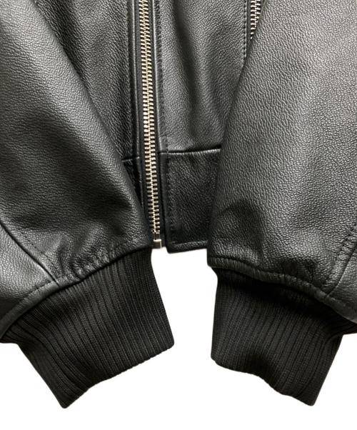 BEVIS（ベヴィス）BEVIS (ベヴィス) ジップデザイン レザージャケット ブラック サイズ:Ｓの古着・服飾アイテム