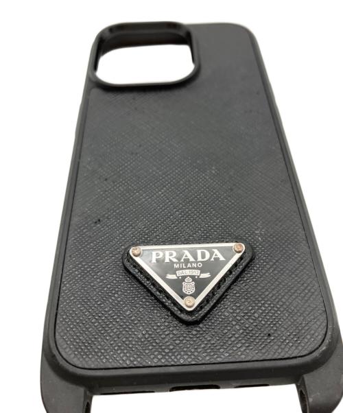 PRADA（プラダ）PRADA (プラダ) ストラップ付スマホケース ネイビーの古着・服飾アイテム