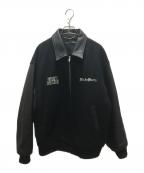 WACKO MARIAワコマリア）の古着「25AW LEATHER VARSITY JACKET」｜ブラック