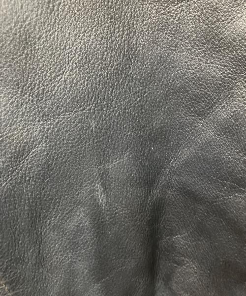 Schott（ショット）Schott (ショット) エイジング加工シングルライダースジャケット ネイビー×グリーン サイズ:Mの古着・服飾アイテム