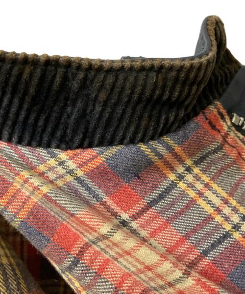 Schott（ショット）Schott (ショット) エイジング加工シングルライダースジャケット ネイビー×グリーン サイズ:Mの古着・服飾アイテム