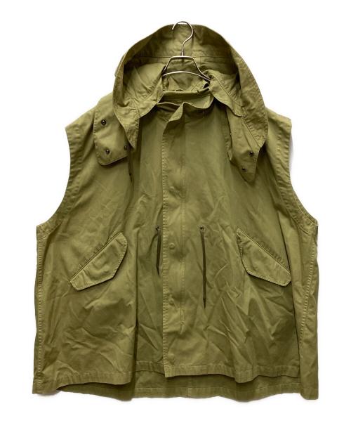 VACHEMENT（ヴァシュモン）VACHEMENT (ヴァシュモン) シェルタフタモッズベスト グリーン サイズ:FREEの古着・服飾アイテム