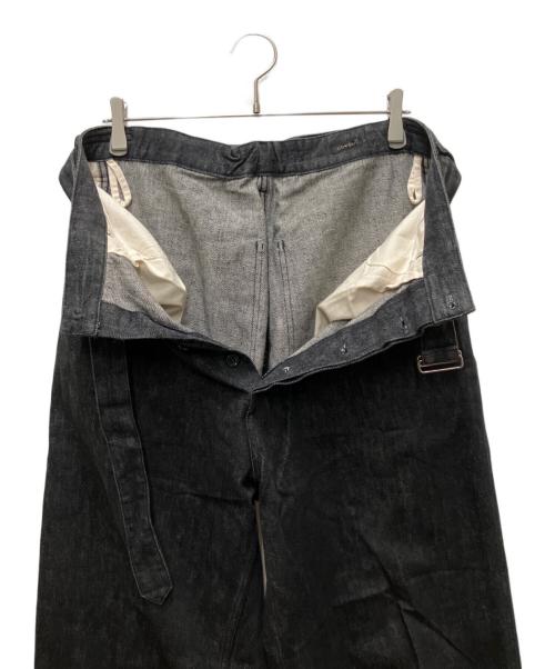 COMOLI（コモリ）COMOLI (コモリ) BELTED DENIM PANTS ブラック サイズ:2の古着・服飾アイテム