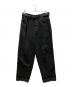 COMOLI（コモリ）の古着「BELTED DENIM PANTS」｜ブラック