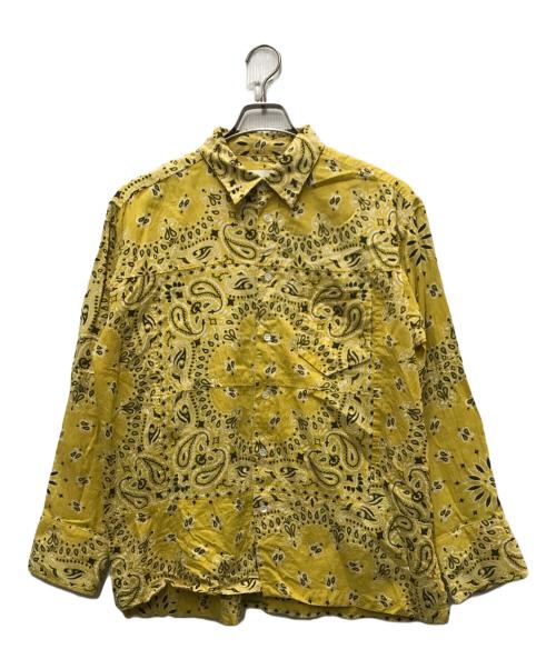 MIYAGIHIDETAKA（ミヤギヒデタカ）MIYAGIHIDETAKA (ミヤギヒデタカ) BANDANA shirt イエロー サイズ:Freeの古着・服飾アイテム