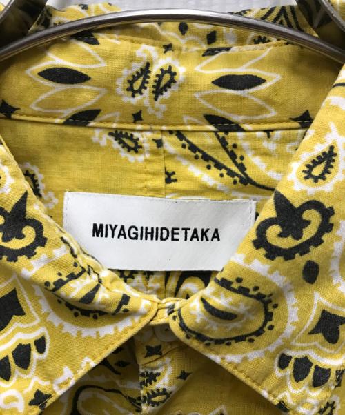 MIYAGIHIDETAKA（ミヤギヒデタカ）MIYAGIHIDETAKA (ミヤギヒデタカ) BANDANA shirt イエロー サイズ:Freeの古着・服飾アイテム