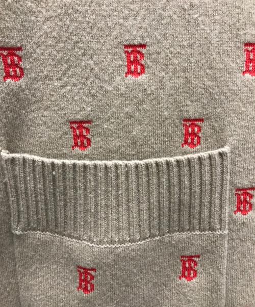 BURBERRY（バーバリー）BURBERRY (バーバリー) Monogram オーバーサイズ カーディガン ベージュ サイズ:XSの古着・服飾アイテム