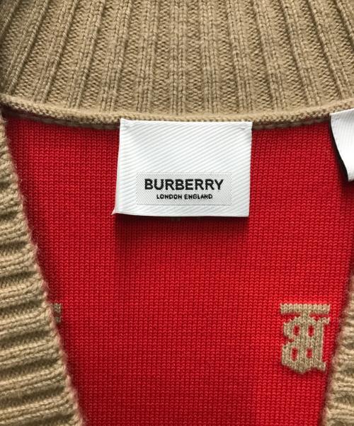 BURBERRY（バーバリー）BURBERRY (バーバリー) Monogram オーバーサイズ カーディガン ベージュ サイズ:XSの古着・服飾アイテム