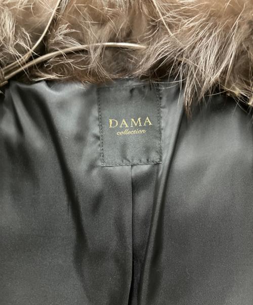 DAMA collection（ダーマコレクション）DAMA collection (ダーマコレクション) ラムレザー＆フォックスファーダウンコート パープル サイズ:Mの古着・服飾アイテム