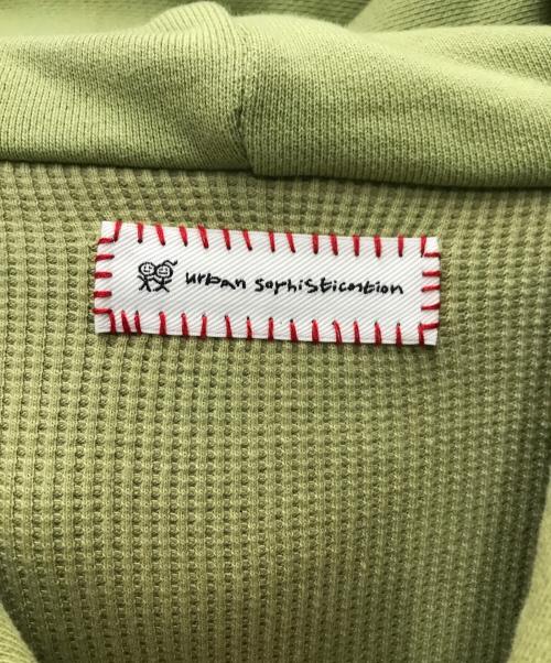 urban Sophistication（アーバンソフィスティケーション）urban Sophistication (アーバンソフィスティケーション) Stolen Zip Hoodie グリーン サイズ:Sの古着・服飾アイテム
