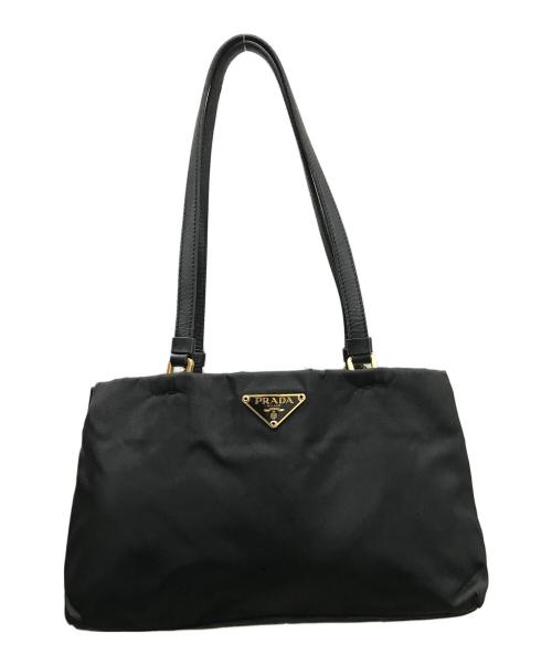 PRADA（プラダ）PRADA (プラダ) ナイロンハンドバッグ ブラックの古着・服飾アイテム