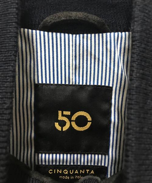 Cinquanta（チンクワンタ）Cinquanta (チンクワンタ) レザードライビングブルゾン グレー サイズ:44の古着・服飾アイテム