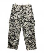 ERLイーアールエル）の古着「SKULL CARGO PANTS」｜ホワイト