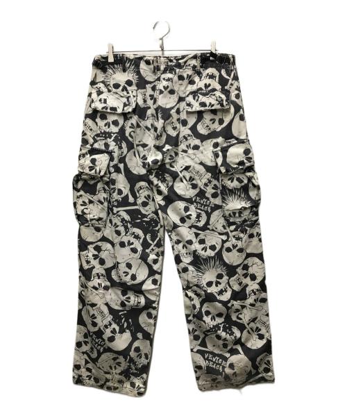 ERL（イーアールエル）ERL (イーアールエル) SKULL CARGO PANTS ホワイト サイズ:Ｍの古着・服飾アイテム