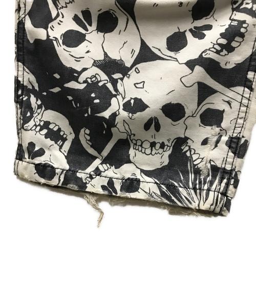 ERL（イーアールエル）ERL (イーアールエル) SKULL CARGO PANTS ホワイト サイズ:Ｍの古着・服飾アイテム