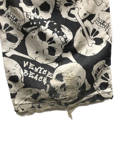 ERL（イーアールエル）ERL (イーアールエル) SKULL CARGO PANTS ホワイト サイズ:Ｍの古着・服飾アイテム