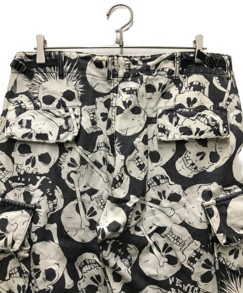 ERL（イーアールエル）ERL (イーアールエル) SKULL CARGO PANTS ホワイト サイズ:Ｍの古着・服飾アイテム