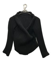 ISSEY MIYAKE（イッセイミヤケ）の古着「プリーツカシュクールジャケット」｜ブラック