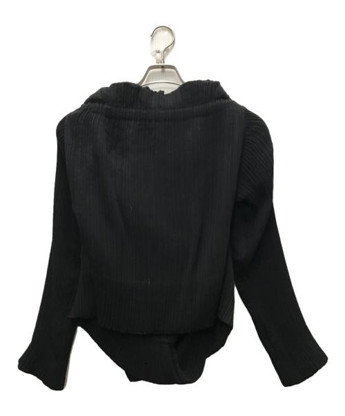 ISSEY MIYAKE（イッセイミヤケ）ISSEY MIYAKE (イッセイミヤケ) プリーツカシュクールジャケット ブラック サイズ:2の古着・服飾アイテム