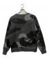 A BATHING APE (アベイシングエイプ) MEGA COLOR CAMO BIG APE HEAD CREWNECK SWEATSHIRT グレー サイズ:L：15000円