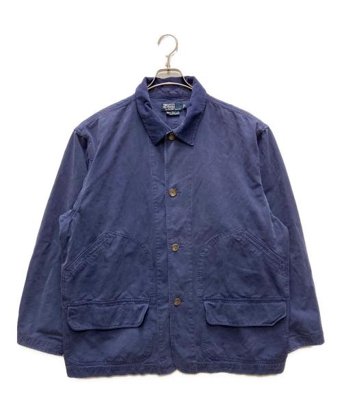 POLO RALPH LAUREN（ポロ・ラルフローレン）POLO RALPH LAUREN (ポロ・ラルフローレン) 90's 襟コーデュロイハンティングジャケット ネイビー サイズ:Lの古着・服飾アイテム