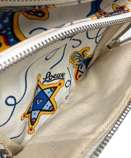 LOEWE（ロエベ）LOEWE (ロエベ) プリントバムバッグ ホワイトの古着・服飾アイテム
