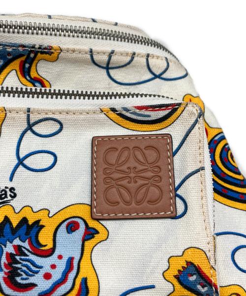 LOEWE（ロエベ）LOEWE (ロエベ) プリントバムバッグ ホワイトの古着・服飾アイテム