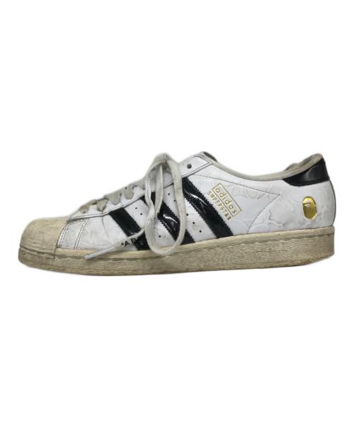 A BATHING APE（アベイシングエイプ）A BATHING APE (アベイシングエイプ) adidas Originals (アディダスオリジナル) Superstar V スニーカー ホワイト サイズ:27㎝の古着・服飾アイテム