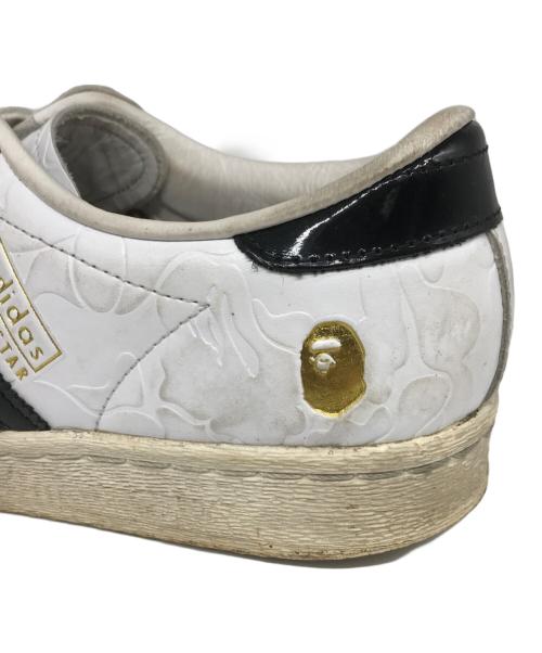 A BATHING APE（アベイシングエイプ）A BATHING APE (アベイシングエイプ) adidas Originals (アディダスオリジナル) Superstar V スニーカー ホワイト サイズ:27㎝の古着・服飾アイテム