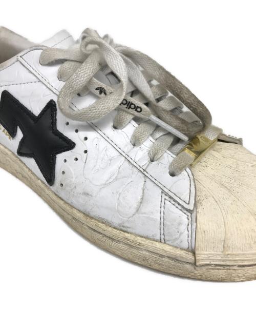 A BATHING APE（アベイシングエイプ）A BATHING APE (アベイシングエイプ) adidas Originals (アディダスオリジナル) Superstar V スニーカー ホワイト サイズ:27㎝の古着・服飾アイテム