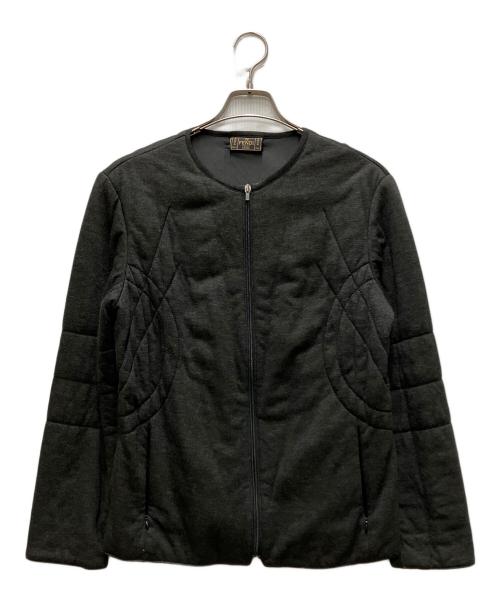 FENDI（フェンディ）FENDI (フェンディ) ノーカラーキルティングジャケット グレー サイズ:42の古着・服飾アイテム