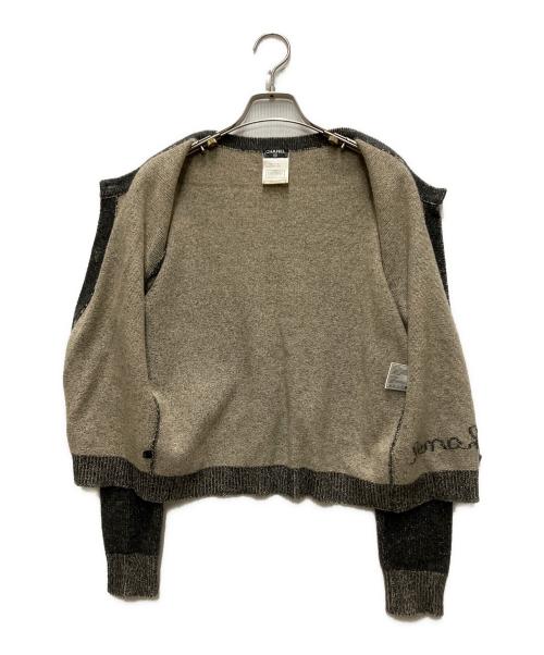 CHANEL（シャネル）CHANEL (シャネル) カシミヤココマークボタンカーディガン グレー サイズ:40の古着・服飾アイテム