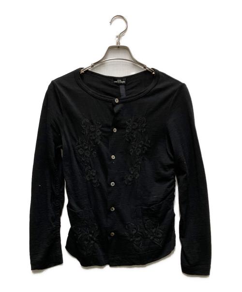 tricot COMME des GARCONS（トリココムデギャルソン）tricot COMME des GARCONS (トリココムデギャルソン) 花刺繍 カーディガン ブラック サイズ:FREEの古着・服飾アイテム