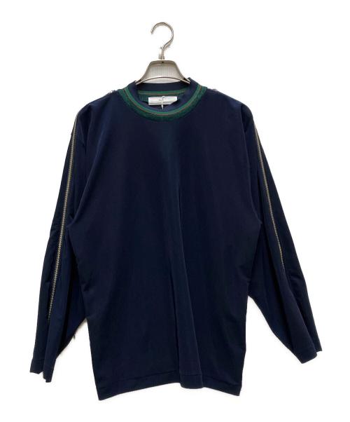 TOGA PULLA（トーガ プルラ）TOGA PULLA (トーガ プルラ) Code pique jersey top ネイビー サイズ:36 未使用品の古着・服飾アイテム