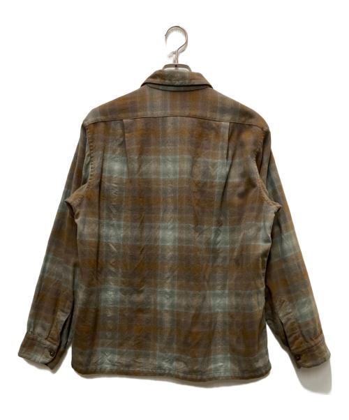 PENDLETON（ペンドルトン）PENDLETON (ペンドルトン) 60’s オンブレボートシャツ ブラウン×グレー サイズ:Mの古着・服飾アイテム