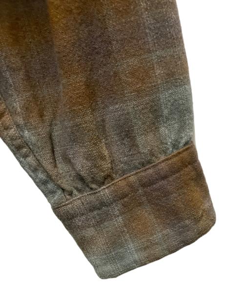 PENDLETON（ペンドルトン）PENDLETON (ペンドルトン) 60’s オンブレボートシャツ ブラウン×グレー サイズ:Mの古着・服飾アイテム
