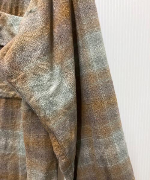 PENDLETON（ペンドルトン）PENDLETON (ペンドルトン) 60’s オンブレボートシャツ ブラウン×グレー サイズ:Mの古着・服飾アイテム