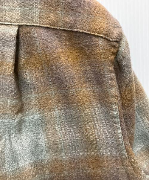 PENDLETON（ペンドルトン）PENDLETON (ペンドルトン) 60’s オンブレボートシャツ ブラウン×グレー サイズ:Mの古着・服飾アイテム