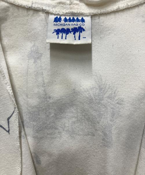 MICHIGAN RAG CO（ミシガンラグ）MICHIGAN RAG CO (ミシガンラグ) 総柄プリント ボタンアップ パーカー ホワイト サイズ:SMの古着・服飾アイテム
