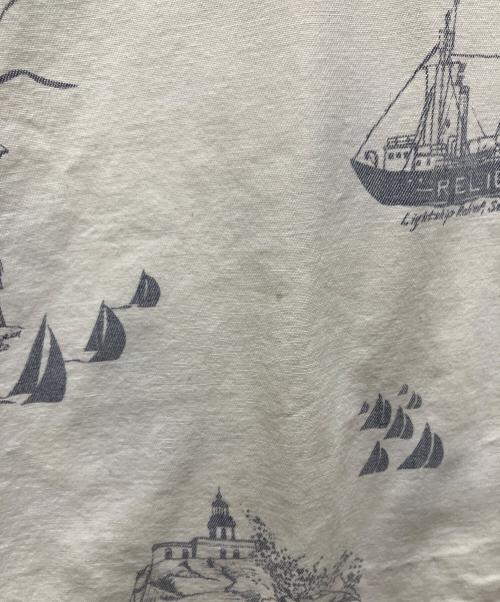 MICHIGAN RAG CO（ミシガンラグ）MICHIGAN RAG CO (ミシガンラグ) 総柄プリント ボタンアップ パーカー ホワイト サイズ:SMの古着・服飾アイテム