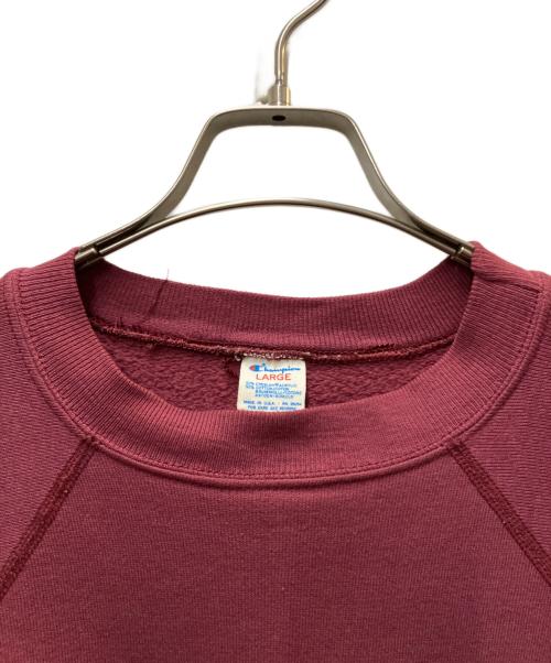 Champion（チャンピオン）Champion (チャンピオン) 80s ラグランカレッジスウェット エンジ サイズ:Lの古着・服飾アイテム