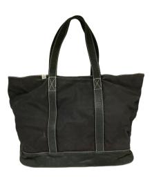 VISVIM（ビズビム）の古着「キャンバス＆ レザーコンビトートバッグ」｜ブラック